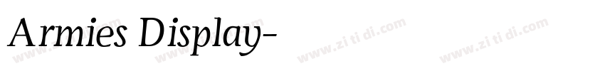 Armies Display字体转换